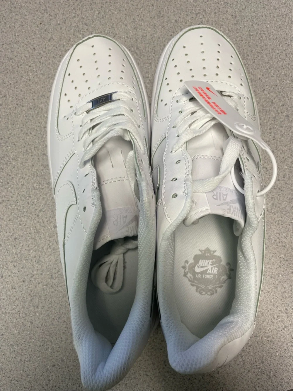 Nike All-White Leather Low-Top Sneakers